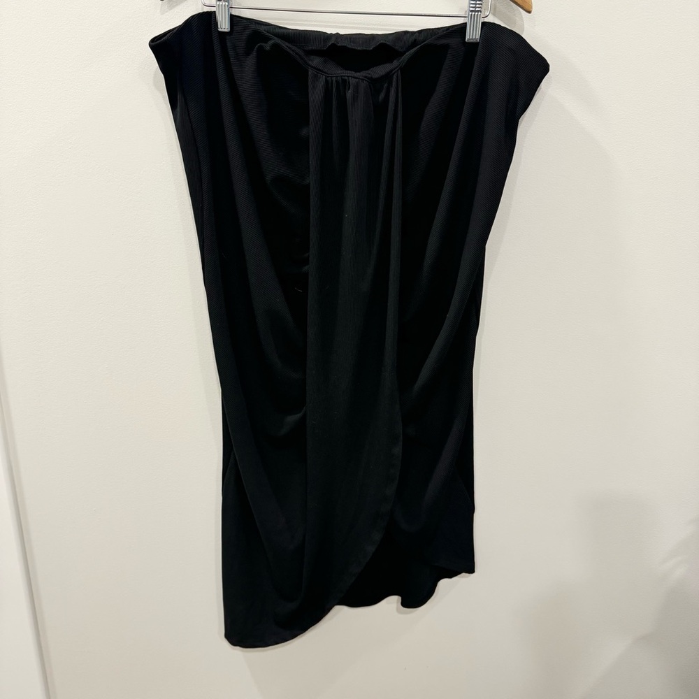 Cider Rib Ruched Slit Midi Skirt - Picture 3 of 9